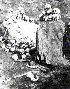 bones of killed Armenians and Greeks near Smyrna, around 1916-1920